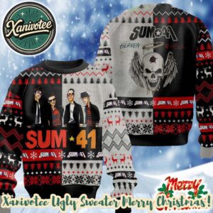 Sum 41 Heaven Hell Gift For Fan 2025 Knitted Ugly Christmas Sweater