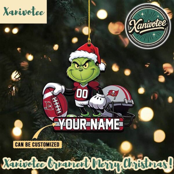 Tampa Bay Buccaneers x The Grinch Christmas Ornament For Home Decoration 2025