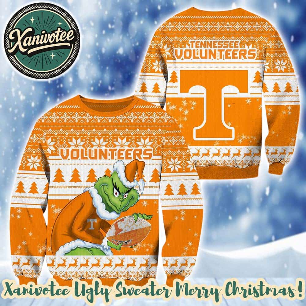 Tennessee Volunteers x NCAA Grinch Holiday Christmas Xmas Ugly Christmas Sweater 2025 Tennessee Volunteers x NCAA Grinch Holiday Christmas Xmas Ugly Christmas Sweater 2025