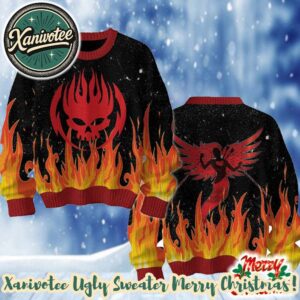The Offspring Fire Pattern Personalized Christmas 2025 Holiday Ugly Christmas Sweater