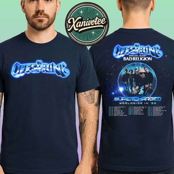 The Offspring Supercharged Worldwide In ’26 Tour Dates List With Special Guest Bad Religion Two Sided Print Unisex T-Shirt
