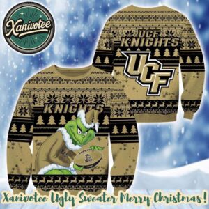 UCF Knights x NCAA Grinch Holiday Christmas Xmas Ugly Christmas Sweater 2025