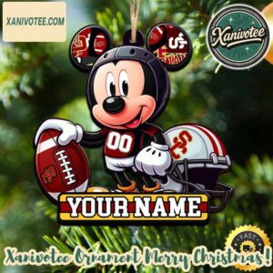 USC Trojans With Mickey Mouse NCAA Christmas 2025 Tree Decoration Ornament