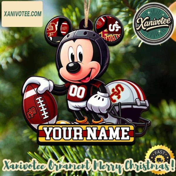 USC Trojans With Mickey Mouse NCAA Christmas 2025 Tree Decoration Ornament